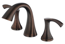 Danze D304222BR Antioch Two Handle Widespread Lavatory Faucet w/ Metal Touch Down Drain 1.2gpm - Tumbled Bronze