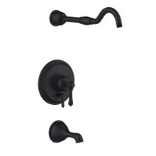 Danze D502157LSBSTC Opulence   Single Handle Tub & Shower Faucet Trim Kit & Treysta Cartridge w/ Diverter on Valve Less Showerhead - Satin Black