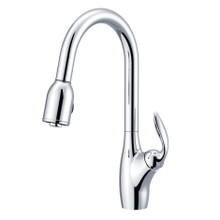 Danze G0040571 Daylene Single Handle Pull-Down Kitchen Faucet w/ SnapBack Retraction 1.75gpm Aeration/2.2gpm Spray - Chrome