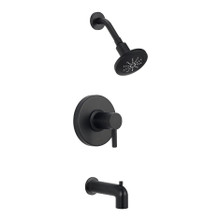 Danze D511030BSTC Amalfi   Single Handle Tub & Shower Faucet Trim Kit w/ Diverter on Spout & Treysta Cartridge 1.75gpm - Satin Black