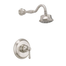 Danze D501557BNTC Opulence Single Handle Shower Only Trim Kit & Treysta Cartridge w/ 5 Function Showerhead 1.75gpm - Brushed Nickel