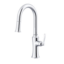 Danze D454028 Draper Single Handle Kitchen Pull-Down Kitchen Faucet w/ Snapback 1.75gpm - Chrome
