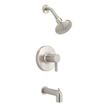 Danze D511030BNTC Amalfi   Single Handle Tub & Shower Faucet Trim Kit w/Diverter on Spout & Treysta Cartridge 1.75gpm - Brushed Nickel