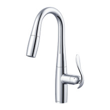 Danze D150612 Selene Single Handle Pull-Down Prep Faucet w/ Snapback 1.75gpm - Chrome