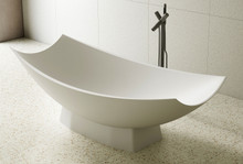 Alfi  AB9992 White Matte 71" Solid Surface Resin Free Standing Hammock Style Bathtub