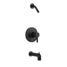 Danze  D520030LSBSTC Amalfi Single Handle Tub & Shower Trim Kit & Treysta Cartridge w/ Diverter on Spout Less Showerhead - Satin Black