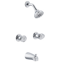 Danze  G005840082 Gerber Hardwater Two Handle Threaded Escutcheon Tub & Shower Fitting with Slip Diverter Spout 1.75gpm - Chrome