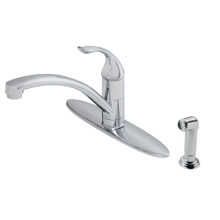 Danze  G0040012 Viper Single Handle Kitchen Faucet w/ Spray & Deck Plate 1.75gpm Aeration/2.2gpm Spray -Chrome