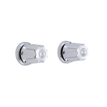Danze  G074776083 Gerber Classics Two Handle Straight Pattern Shower Fittings IPS 1/2" Connections w/ Metal Fluted Handles - Chrome