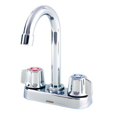 Gerber  G0749251 Classics Two Handle Bar Faucet w/ Metal Fluted Handles 1.75gpm - Chrome