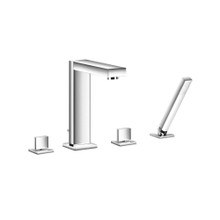 Isenberg  160.2400CP 4 Hole Deck Mounted Roman Tub Faucet With Hand Shower - Polished Chrome
