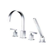 Isenberg  150.2400CP 4 Hole Deck Mounted Roman Tub Faucet With Hand Shower - Polished Chrome