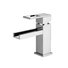 Isenberg  160.1000CFMB Single Hole Cascade Flow Waterfall Bathroom Faucet - Matte Black