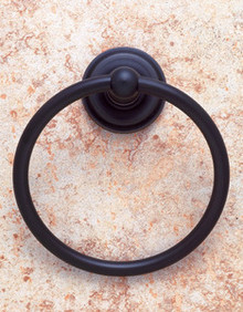 JVJ 22206 Highland Series Dark Oil Rubbed Bronze Towel Ring