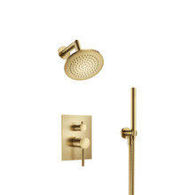 Isenberg  100.3250SB Two Output Shower Set With Shower Head And Hand Held - Satin Brass