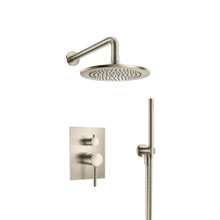 Isenberg  100.3300BN Two Output Shower Set With Shower Head And Hand Held - Brushed Nickel