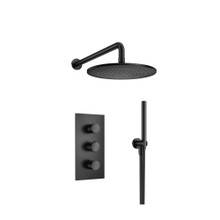 Isenberg  100.7150MB Two Output Shower Set With Shower Head And Hand Held - Matte Black