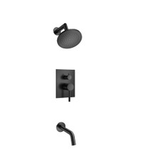 Isenberg  100.3200MB Two Output Shower Set With Shower Head And Tub Spout - Matte Black