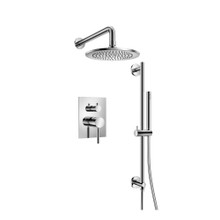 Isenberg  100.3450CP Two Output Shower Set With Shower Head, Hand Held And Slide Bar - Polished Chrome