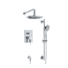 Isenberg  145.3350CP Two Output Shower Set With Shower Head, Hand Held And Slide Bar - Polished Chrome