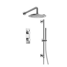 Isenberg  100.7350CP Two Output Shower Set With Shower Head, Hand Held And Slide Bar - Polished Chrome