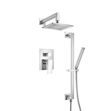 Isenberg  160.3450CP Two Output Shower Set With Shower Head, Hand Held And Slide Bar - Chrome