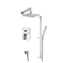 Isenberg  160.3350CP Two Output Shower Set With Shower Head, Hand Held And Slide Bar - Chrome