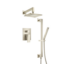 Isenberg  160.3450BN Two Output Shower Set With Shower Head, Hand Held And Slide Bar - Brushed Nickel