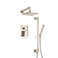 Isenberg  160.3450PN Two Output Shower Set With Shower Head, Hand Held And Slide Bar -Polished Nickel