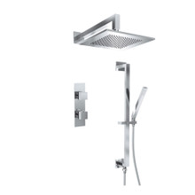 Isenberg  160.7350BN Two Output Shower Set With Shower Head, Hand Held And Slide Bar - Brushed Nickel