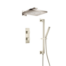 Isenberg  196.7350BN Two Output Shower Set With Shower Head, Hand Held And Slide Bar - Brushed Nickel
