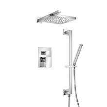 Isenberg  196.3450CP Two Output Shower Set With Shower Head, Hand Held And Slide Bar - Chrome