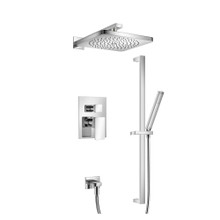 Isenberg  196.3350CP Two Output Shower Set With Shower Head, Hand Held And Slide Bar - Chrome