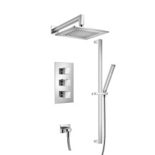 Isenberg  160.7200CP Two Output Shower Set With Shower Head, Hand Held And Slide Bar - Chrome