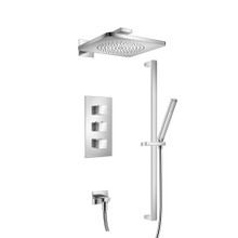 Isenberg  196.7200CP Two Output Shower Set With Shower Head, Hand Held And Slide Bar - Chrome