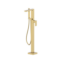 Isenberg  196.1165SB Freestanding Floor Mount Bathtub / Tub Filler With Hand Shower - Satin Brass