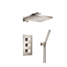Isenberg  196.7150SB Two Output Shower Set With Shower Head And Hand Held - Satin Brass