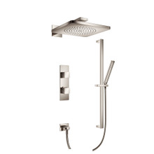 Isenberg  196.7300SB Two Output Shower Set With Shower Head, Hand Held And Slide Bar - Satin Brass