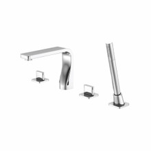 Isenberg  260.2400CP 4 Hole Deck Mounted Roman Tub Faucet With Hand Shower - Chrome