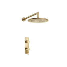 Isenberg  260.7000SB Single Output Shower Set With Shower Head And Arm - Satin Brass