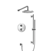 Isenberg  250.7100CP Two Output Shower Set With Shower Head, Handshower And Slide Bar - Chrome