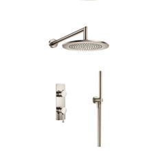 Isenberg  260.7250PN Two Output Shower Set With Shower Head And Hand Held - Polished Nickel