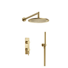 Isenberg  260.7250SB Two Output Shower Set With Shower Head And Hand Held - Satin Brass