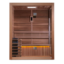 Golden Designs  GDI-7202-01 "Hanko Edition" 2 Person Indoor Traditional Steam Sauna - Canadian Red Cedar Interior