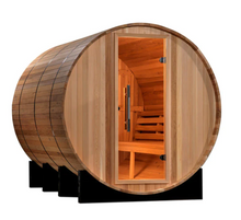 Golden Designs  SJ-2006 Marstrand Edition 6 Person Traditional Barrel Steam Sauna - Canadian Red Cedar