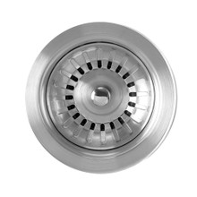 Whitehaus  WHNPL35-SS Noah Plus 3 1/2" Stainless Steel Basket Strainer - Brushed Stainless Steel
