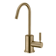 Whitehaus  WHFH-C1010-AB Point of Use Cold Water Drinking Faucet with Gooseneck Swivel Spout - Antique Brass