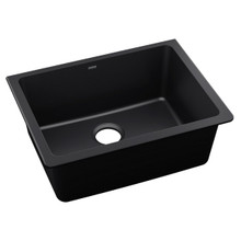 ELKAY  ELXU2522CA0 Quartz Luxe 24-5/8" x 18-1/2" x 9-1/2", Single Bowl Undermount Sink, Caviar