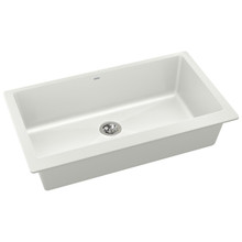 ZURN-ELKAY  ELXRUP3620PA0 Quartz Luxe 35-7/8" x 19" x 9" Single Bowl Undermount Kitchen Sink with Perfect Drain, Parchment
