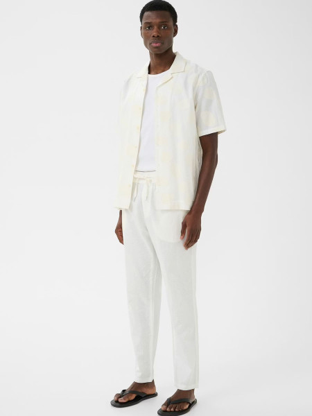Matiniqe Barton Linen Trousers - Broken White